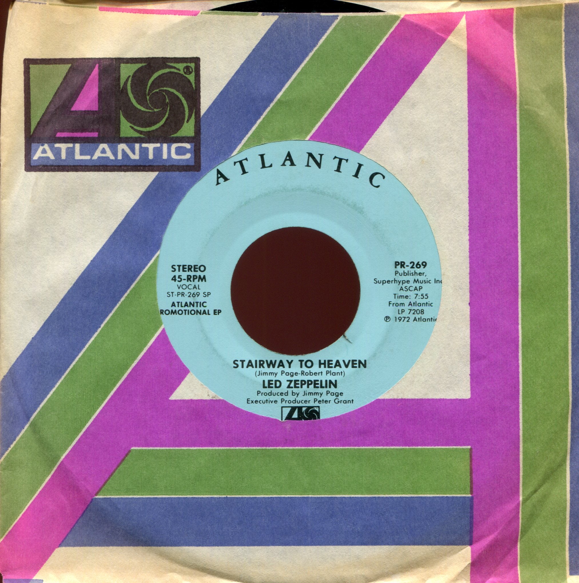 Led Zeppelin - Stairway To Heaven on Atlantic Promo 45