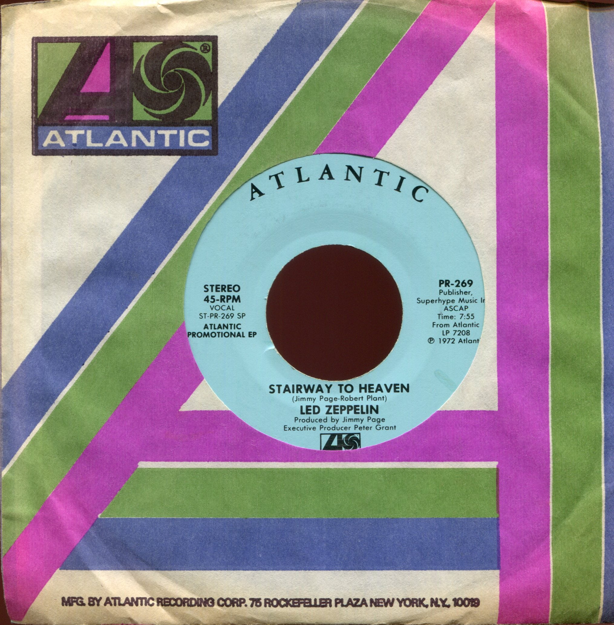 Led Zeppelin - Stairway To Heaven on Atlantic Promo 45