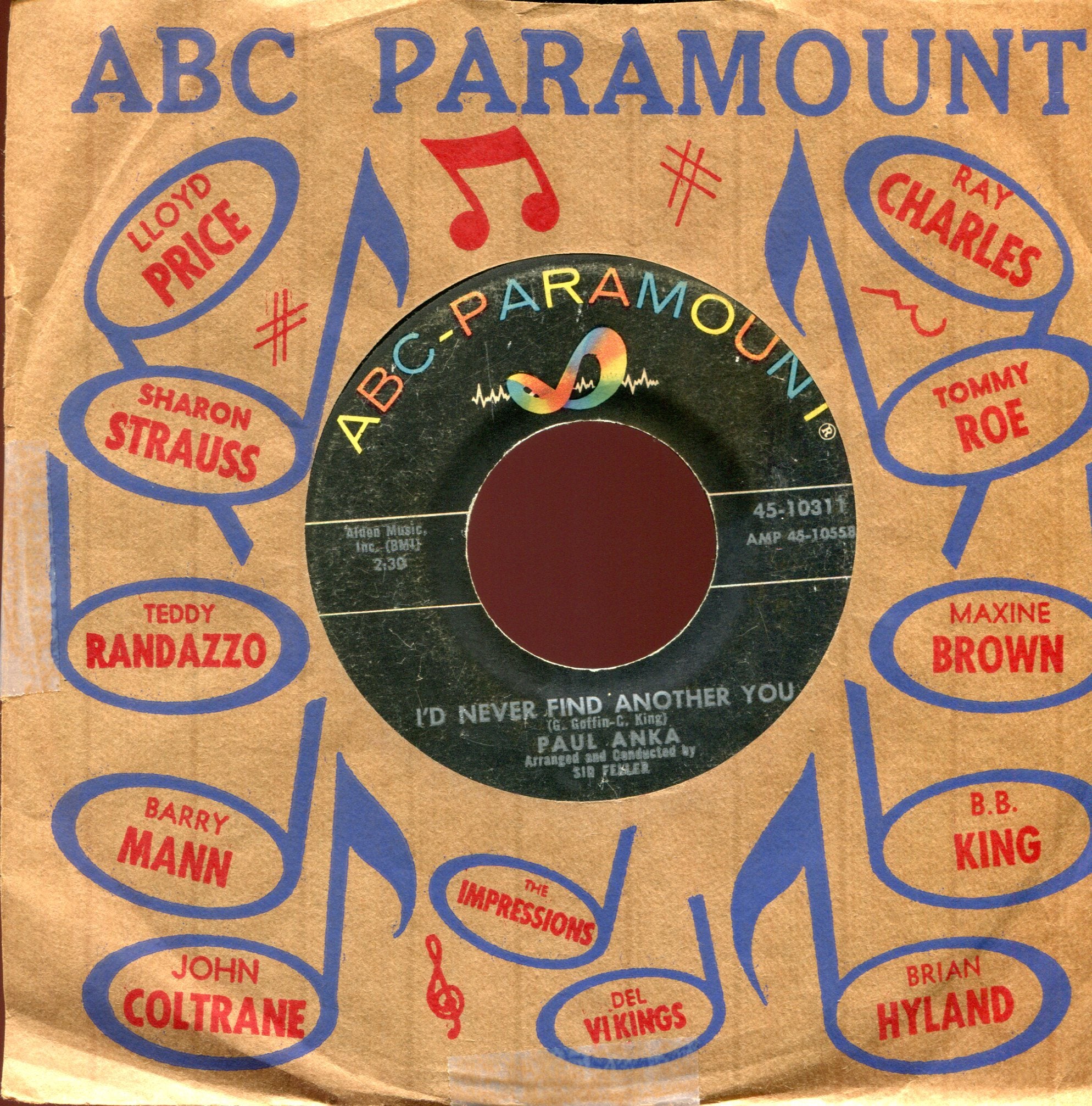 Paul Anka - Uh Huh on ABC Paramount New Breed R&B 45