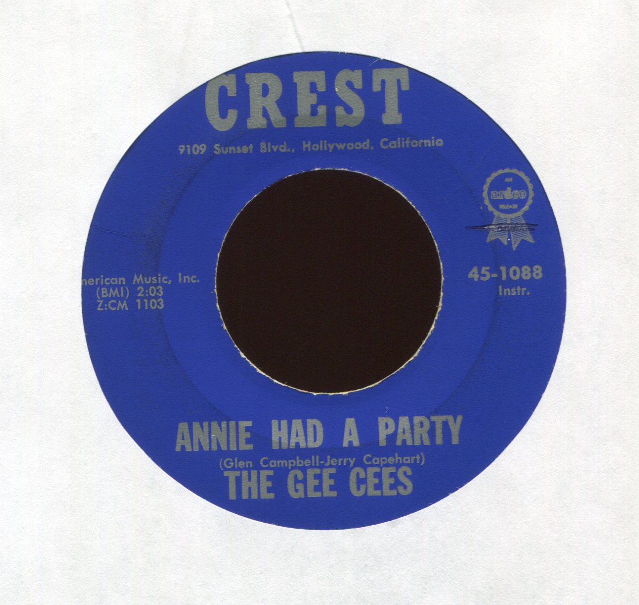 The Gee-Cees - Buzz Saw on Crest Instro Rockabilly 45