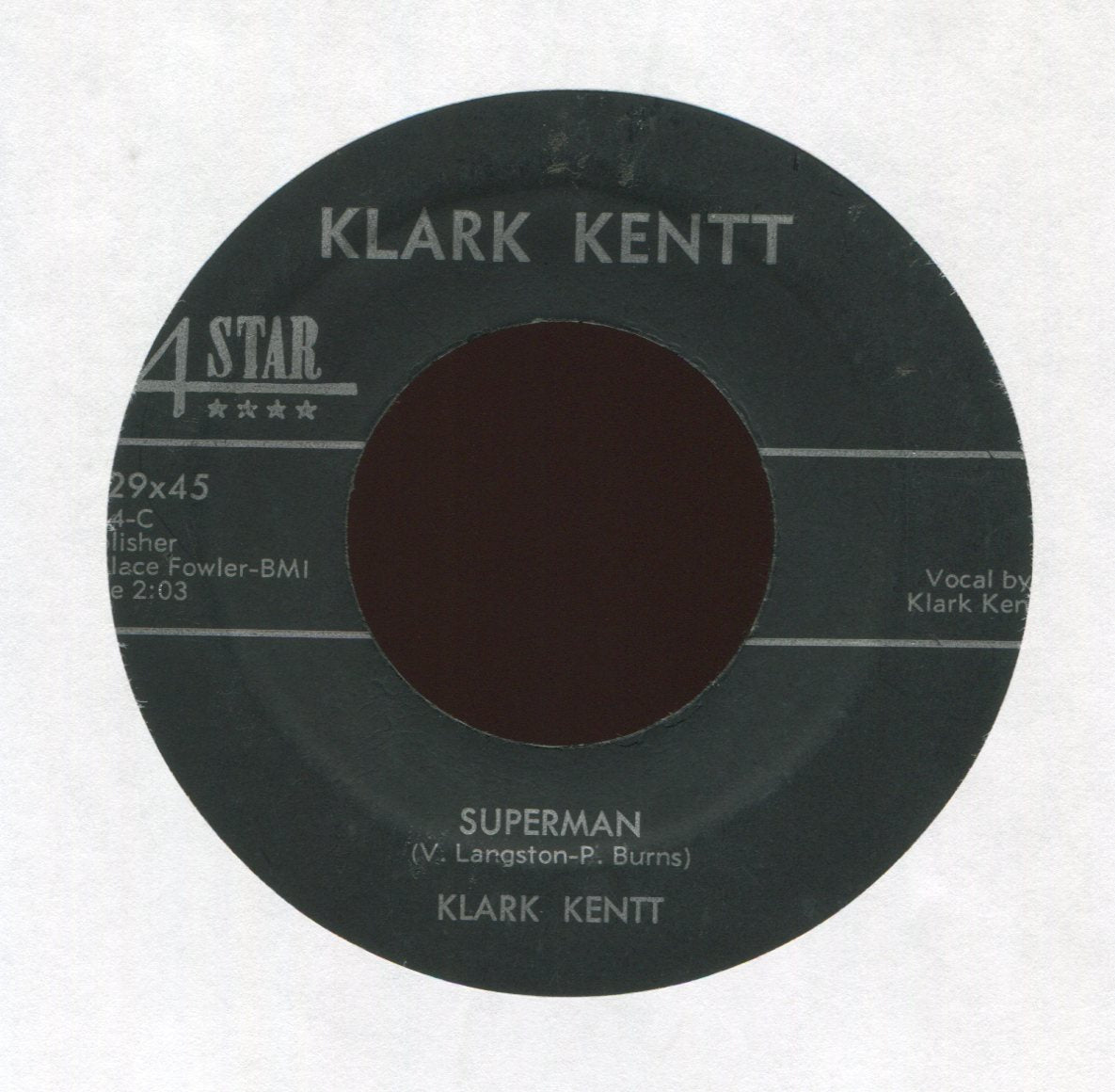 Klark Kentt - Superman on 4 Star Rockabilly 45