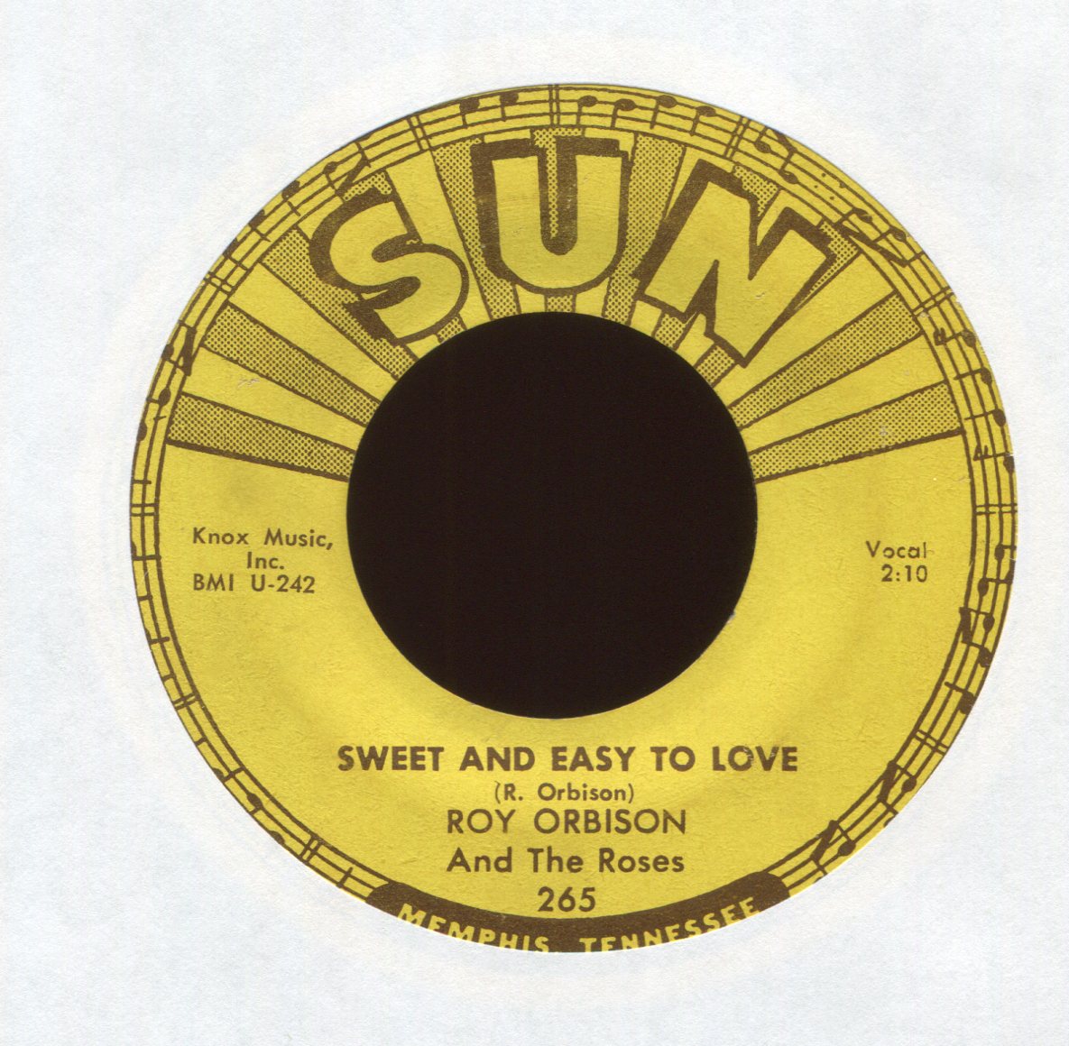 Roy Orbison - Sweet And Easy To Love on Sun Rockabilly 45