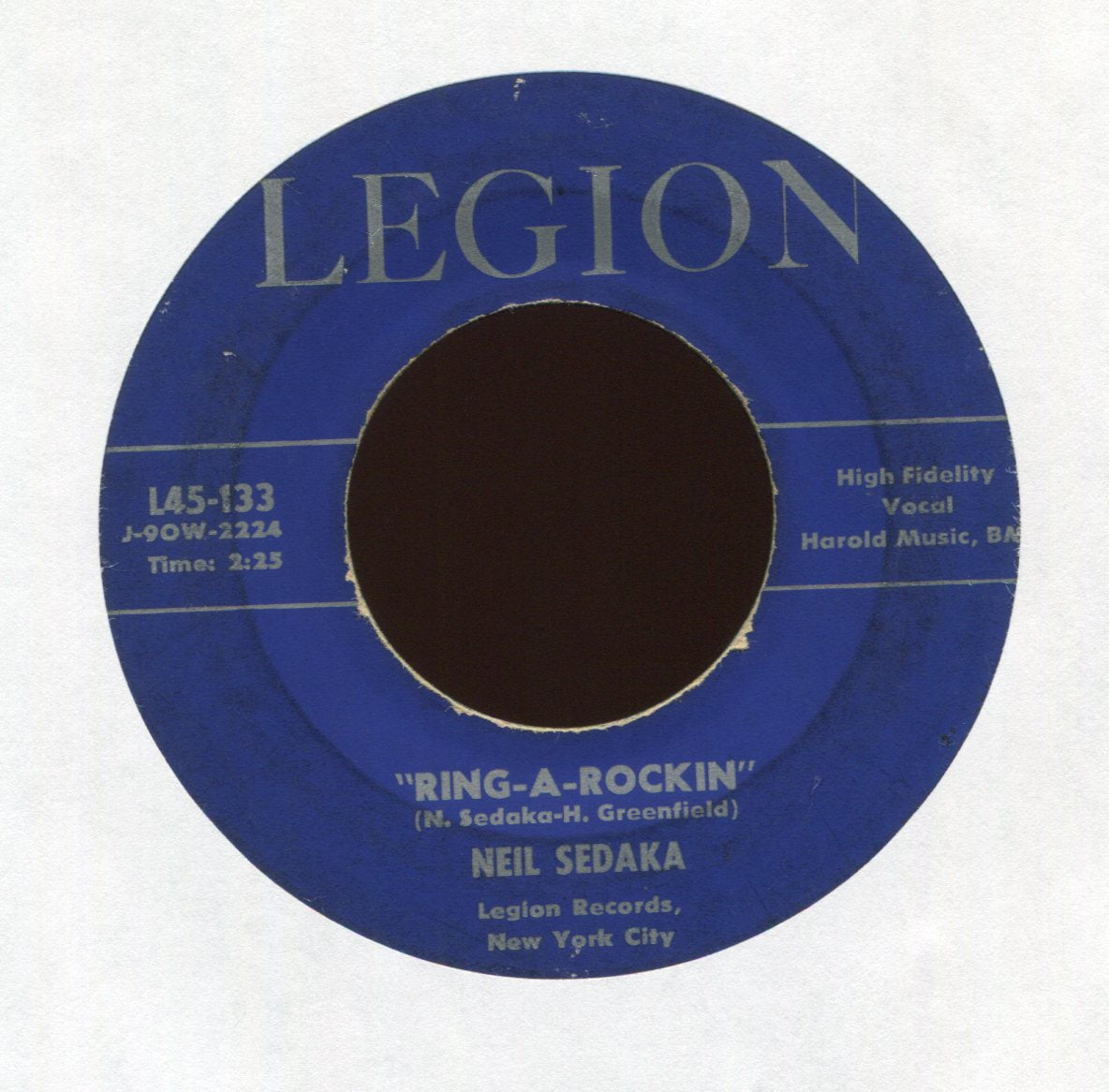 Neil Sedaka - Ring-A-Rockin' on Legion Rockabilly 45