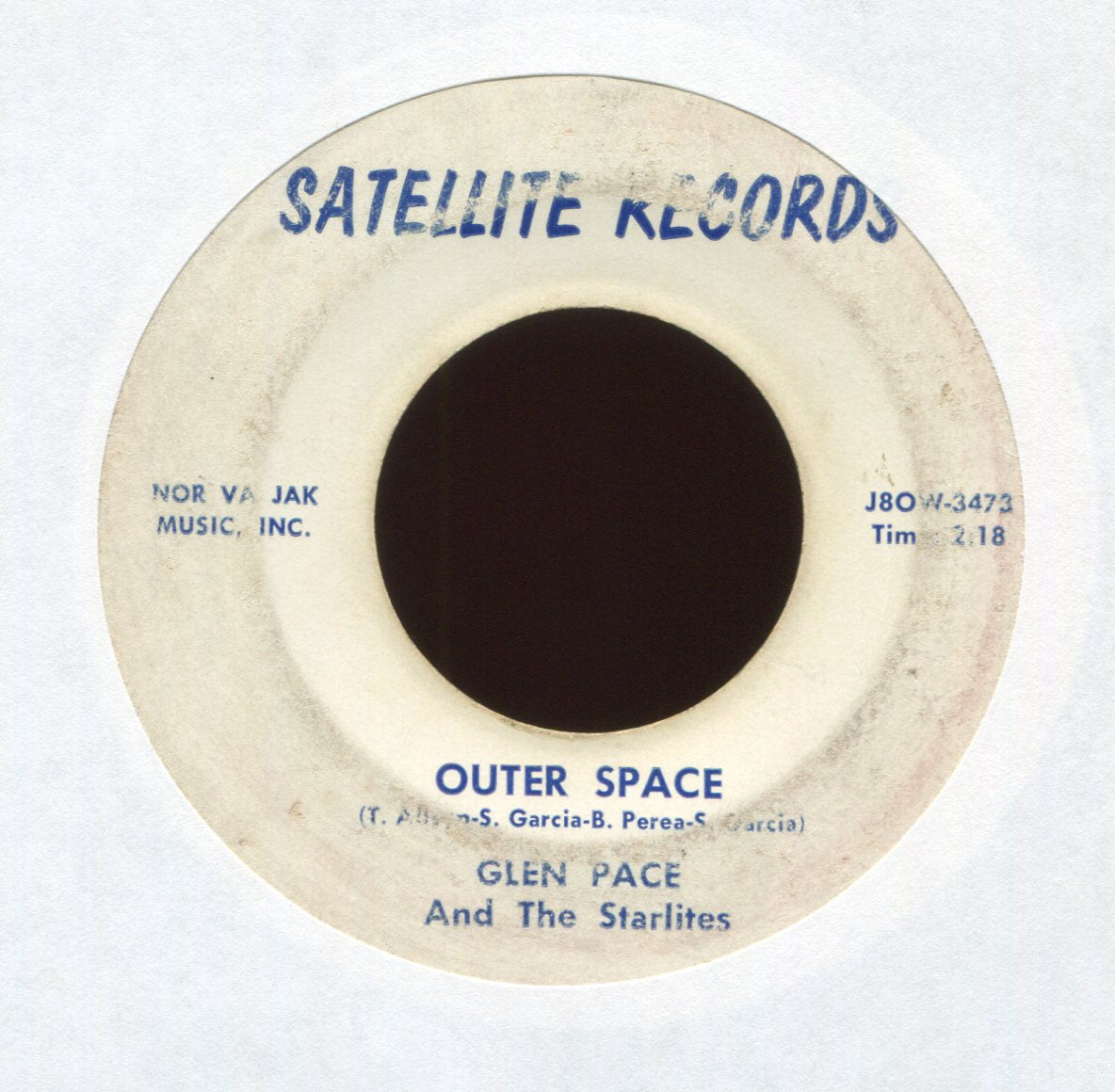 Glen Pace & The Starlites - Outer Space on Satellite Records R&B 45