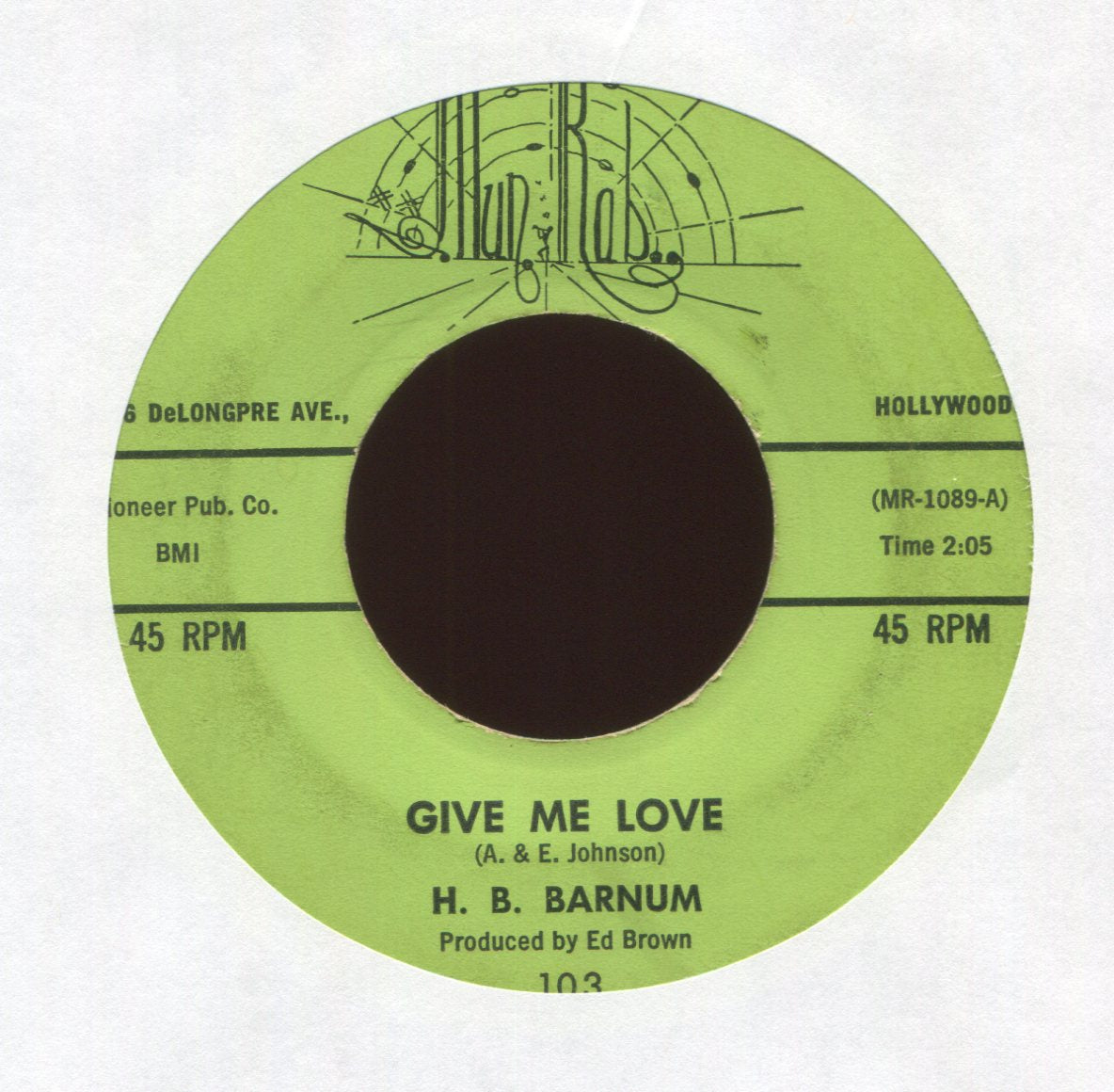 H.B. Barnum - Give Me Love on Mun Rab R&B Rocker 45