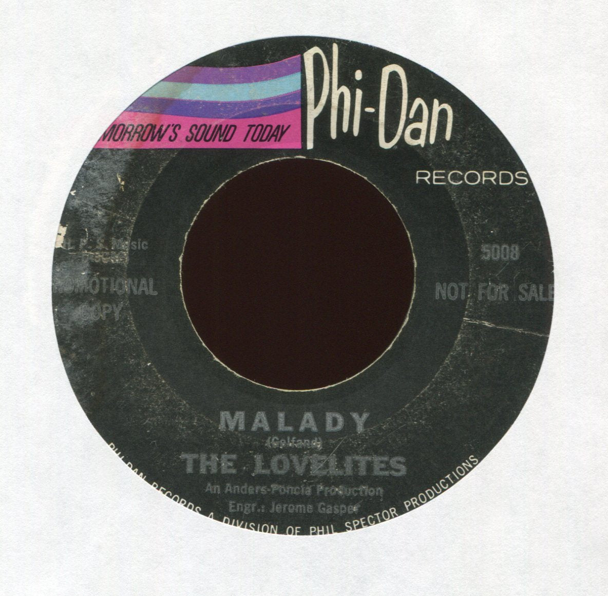 The Lovelites - (When) I Get Scared on Phi-Dan Promo Northern Soul 45