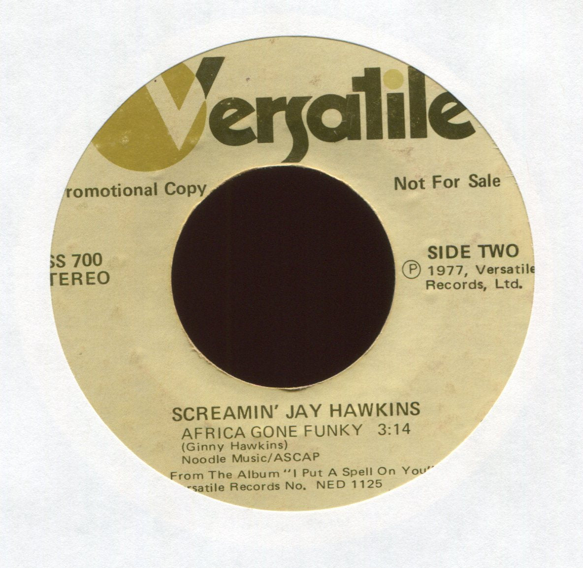 Screamin' Jay Hawkins - Africa Gone Funky on Versatile Funk 45