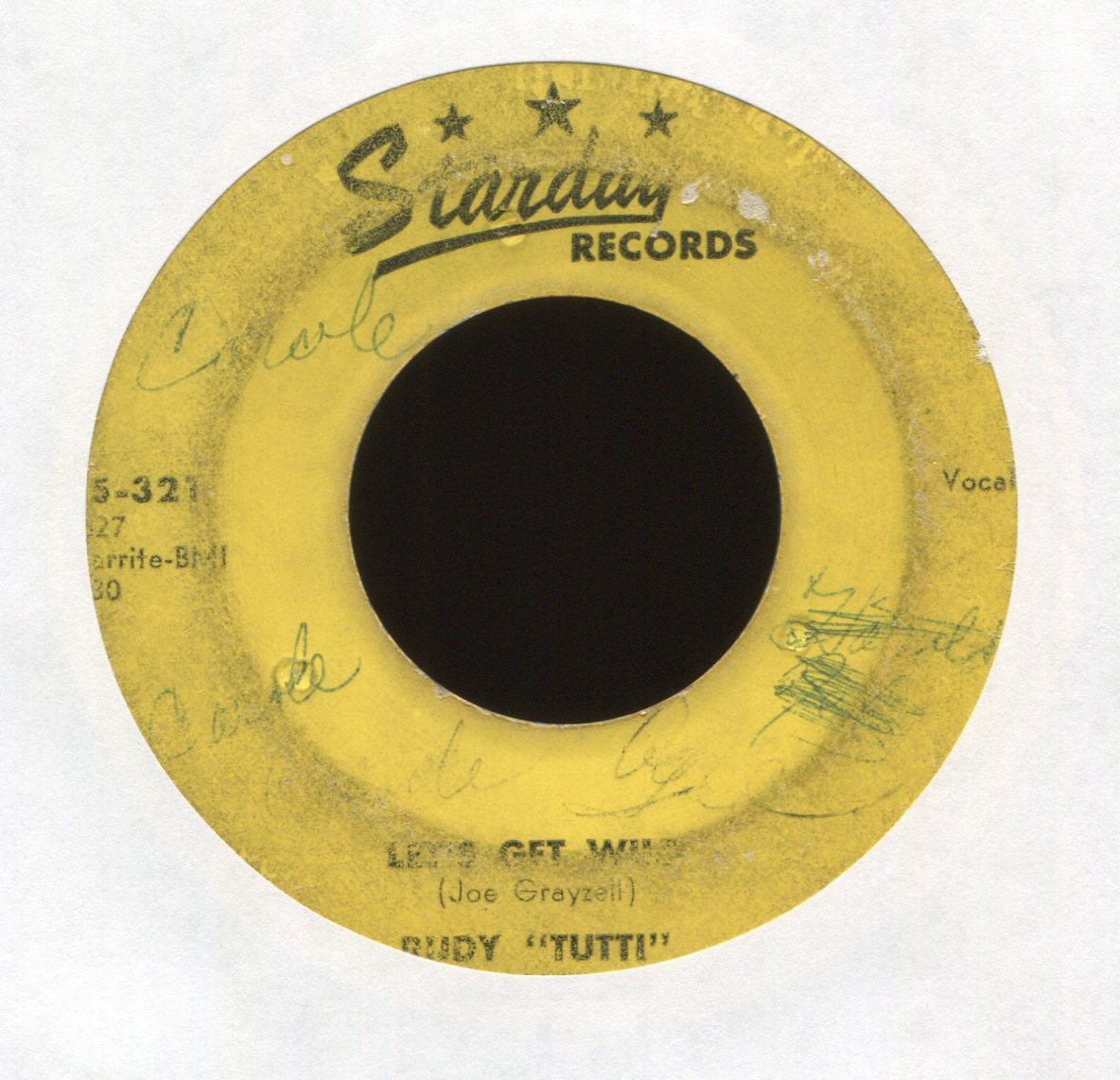 Rudy "Tutti" Grayzell - Let's Get Wild on Starday Rockabilly 45