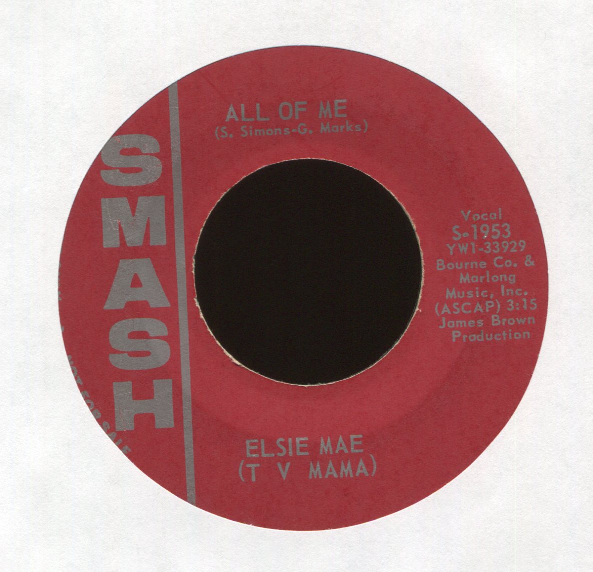 Elsie Mae - Whole Lot of Lovin' on Smash R&B 45