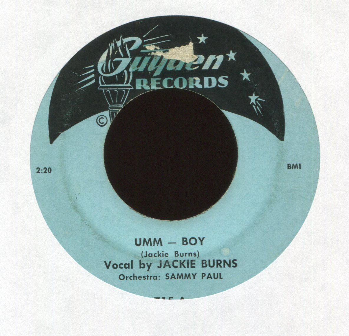 Jackie Burns - Umm - Boy on Guyden R&B 45