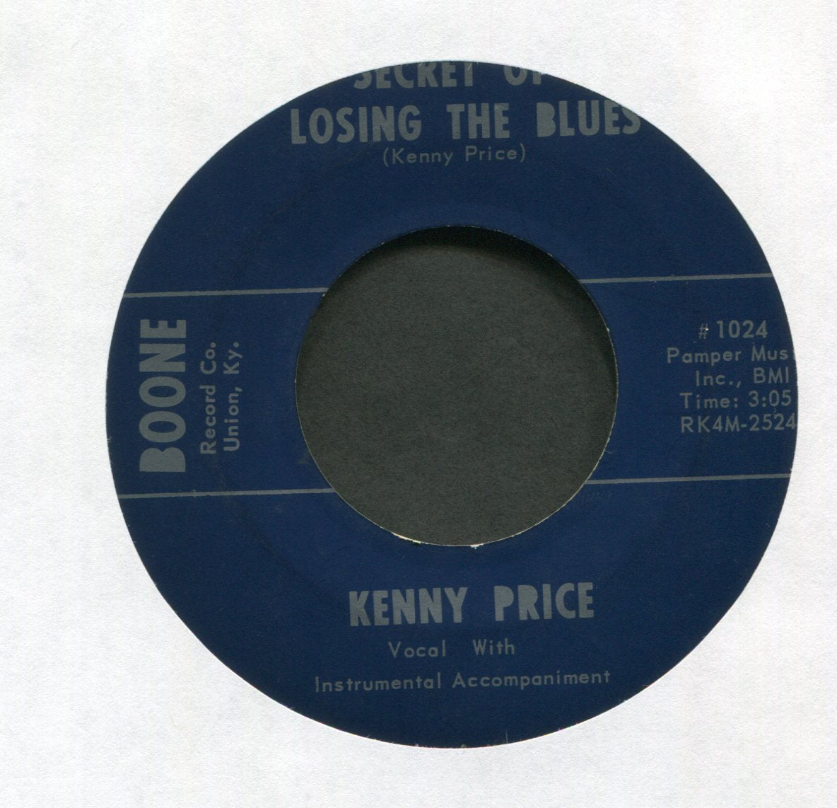 Kenny Price - Low And Lonely on Boone Rockabilly 45