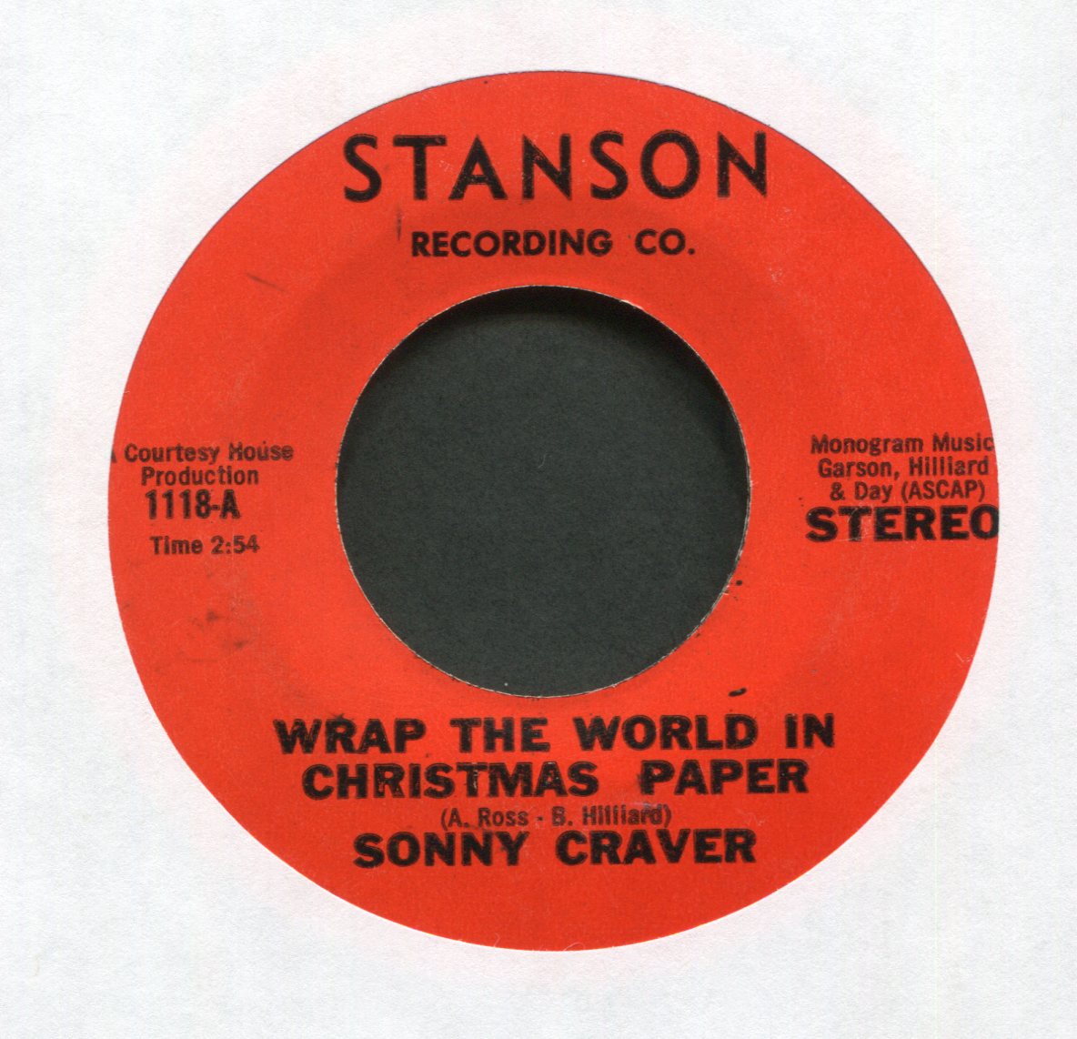 Sonny Craver - Come Back on Stanson Crossover Soul 45