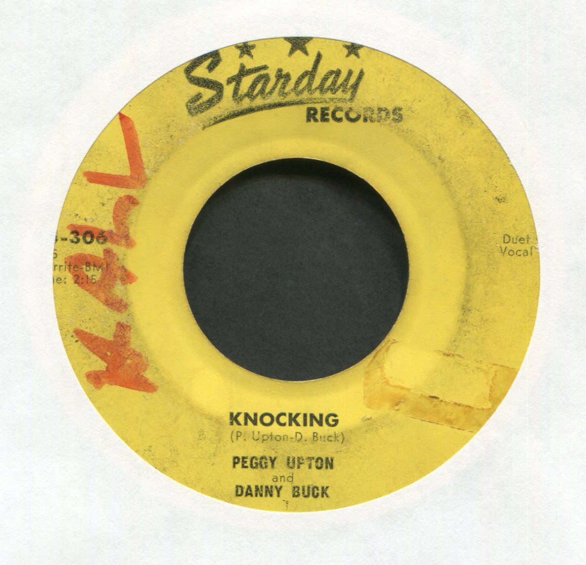 Peggy Upton and Danny Buck - Knocking on Starday Country Bop 45