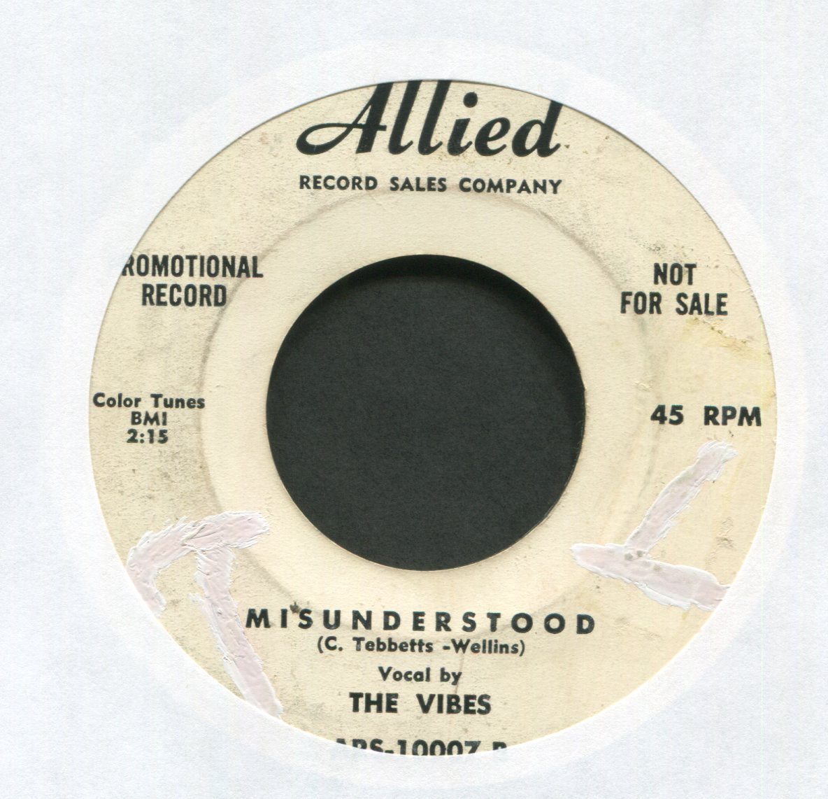 The Vibes - Misunderstood on Allied Promo R&B Doo Wop 45