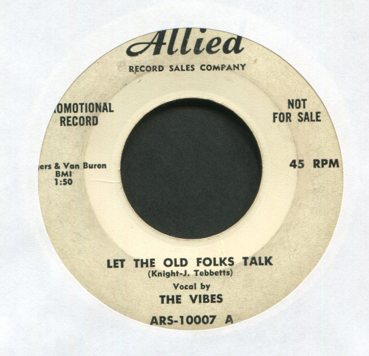 The Vibes - Misunderstood on Allied Promo R&B Doo Wop 45