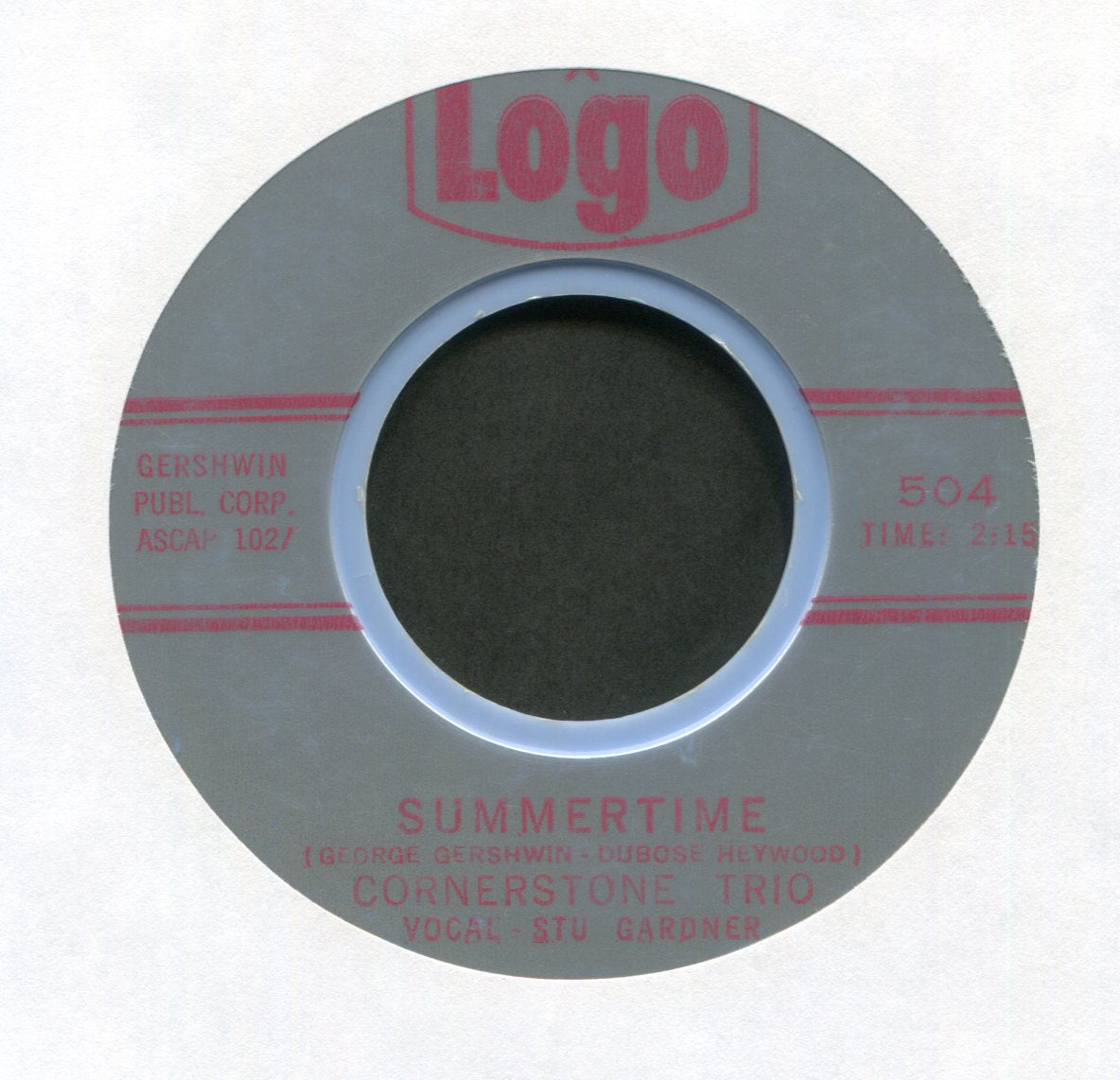 Cornerstone Trio - Summertime on Logo Blue Vinyl Soul Funk 45