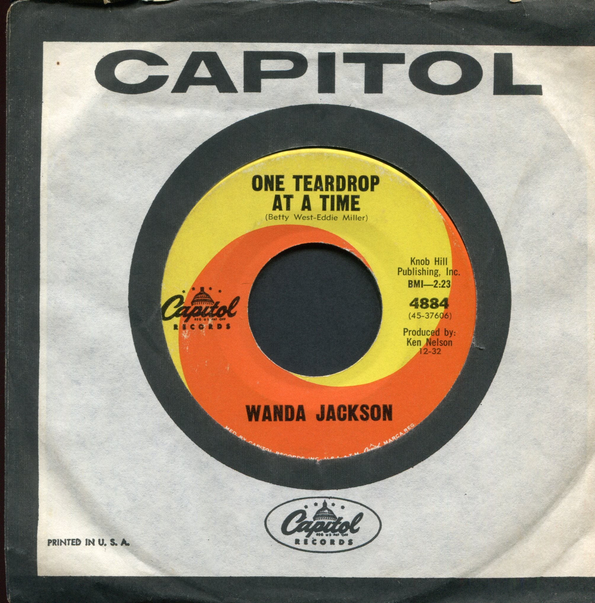 Wanda Jackson - Whirlpool on Capitol Mod Popcorn Rockabilly 45