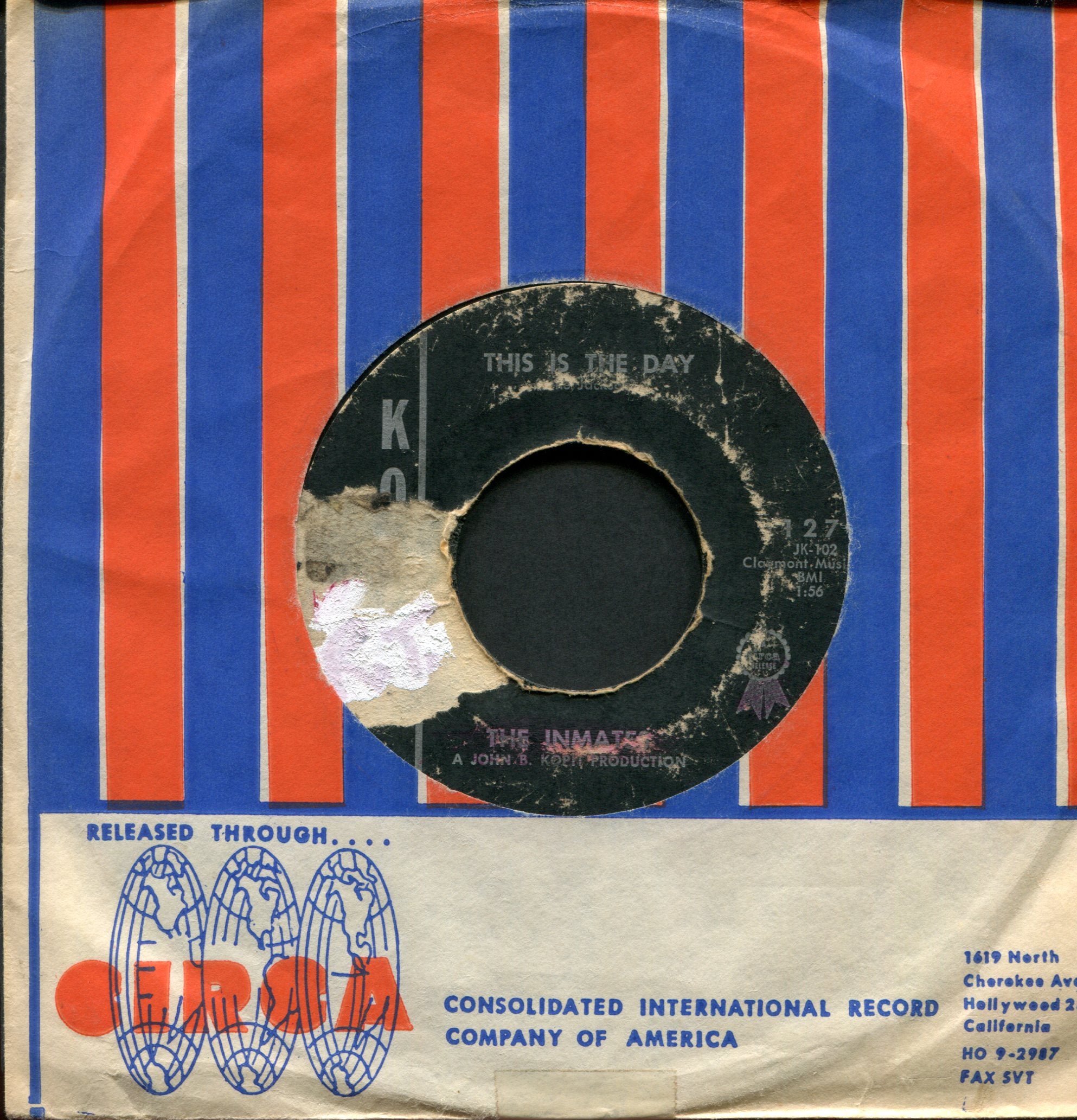 The Inmates - Gypsy Heart on Kopit Northern Soul 45