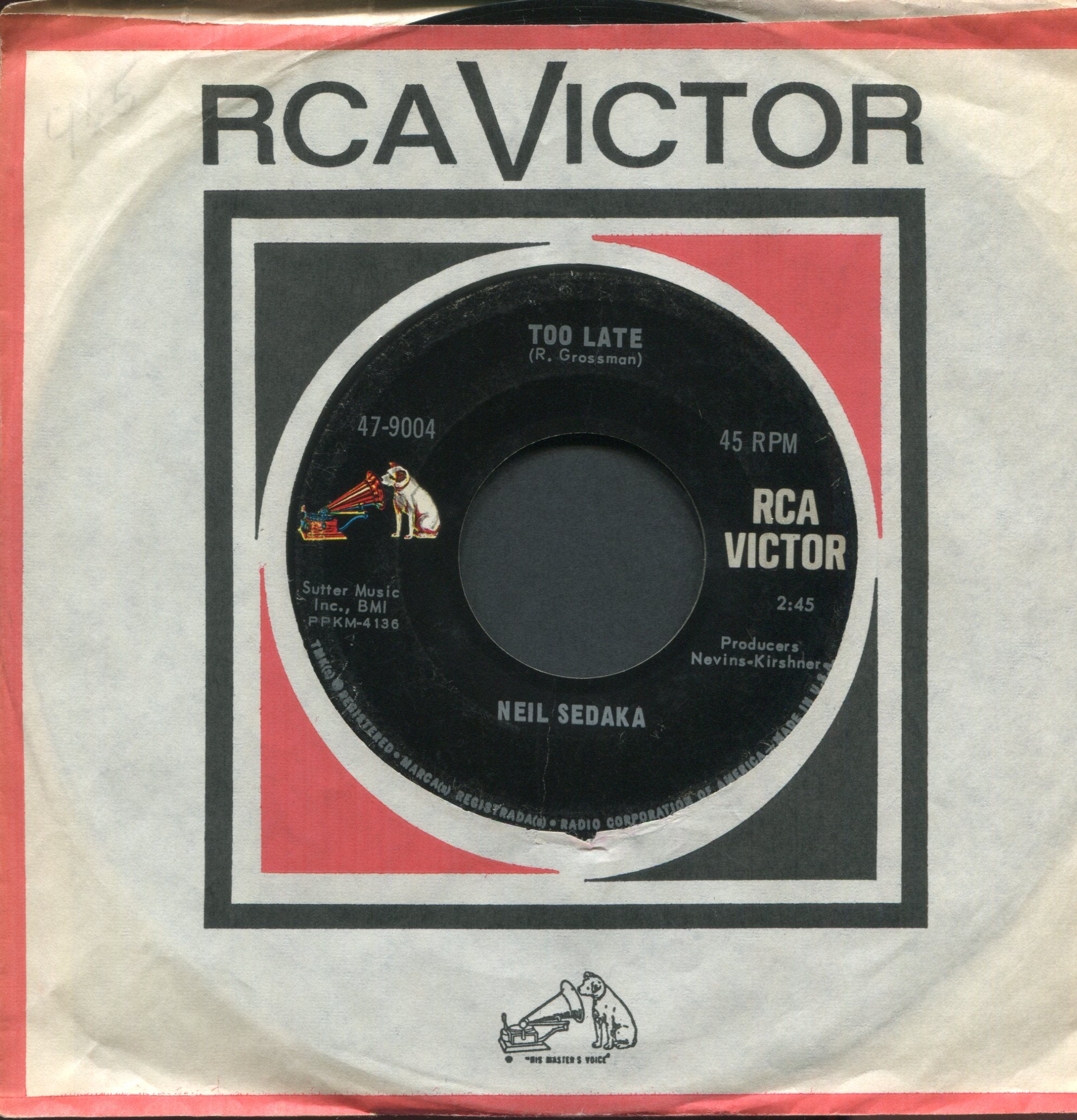 Neil Sedaka - Too Late on RCA Northern Soul 45