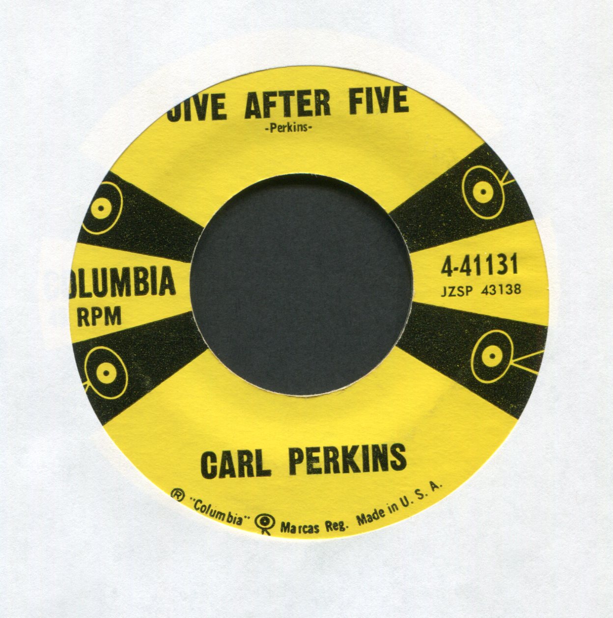 Carl Perkins - Pink Pedal Pushers on Columbia Rockabilly 45 With Picture Sleeve