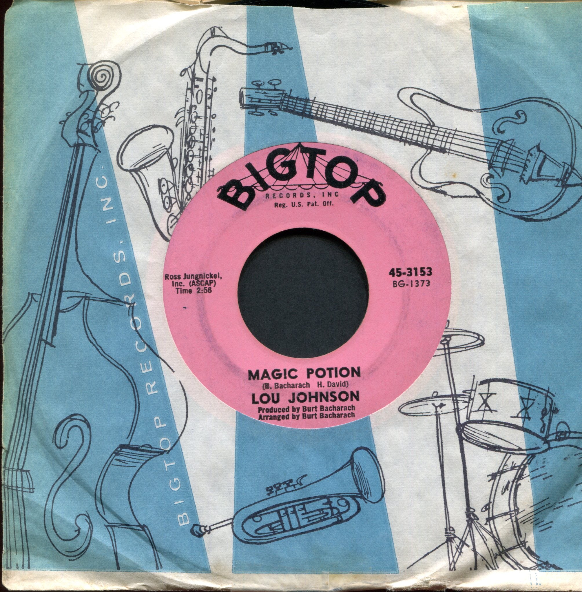 Lou Johnson - Magic Potion on Bigtop Northern Soul 45