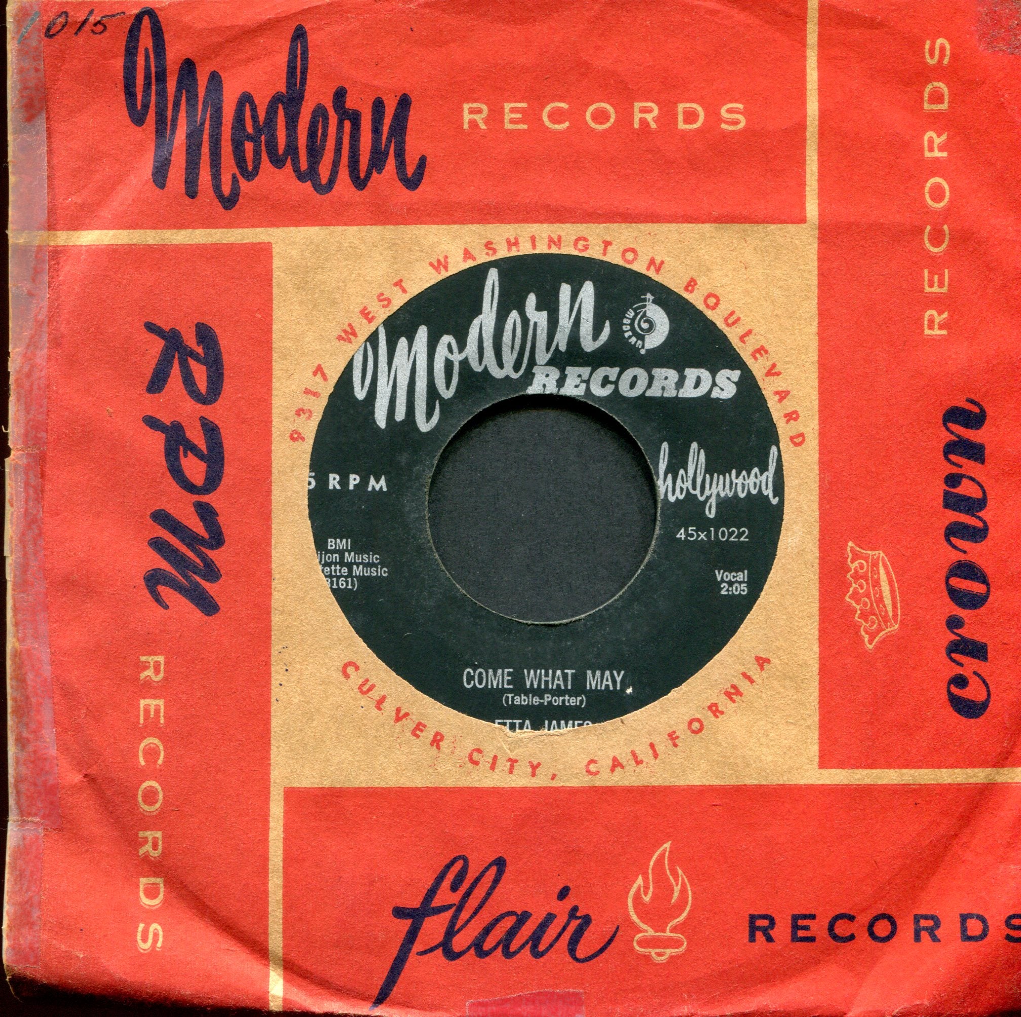 Etta James - Come What May on Modern R&B 45