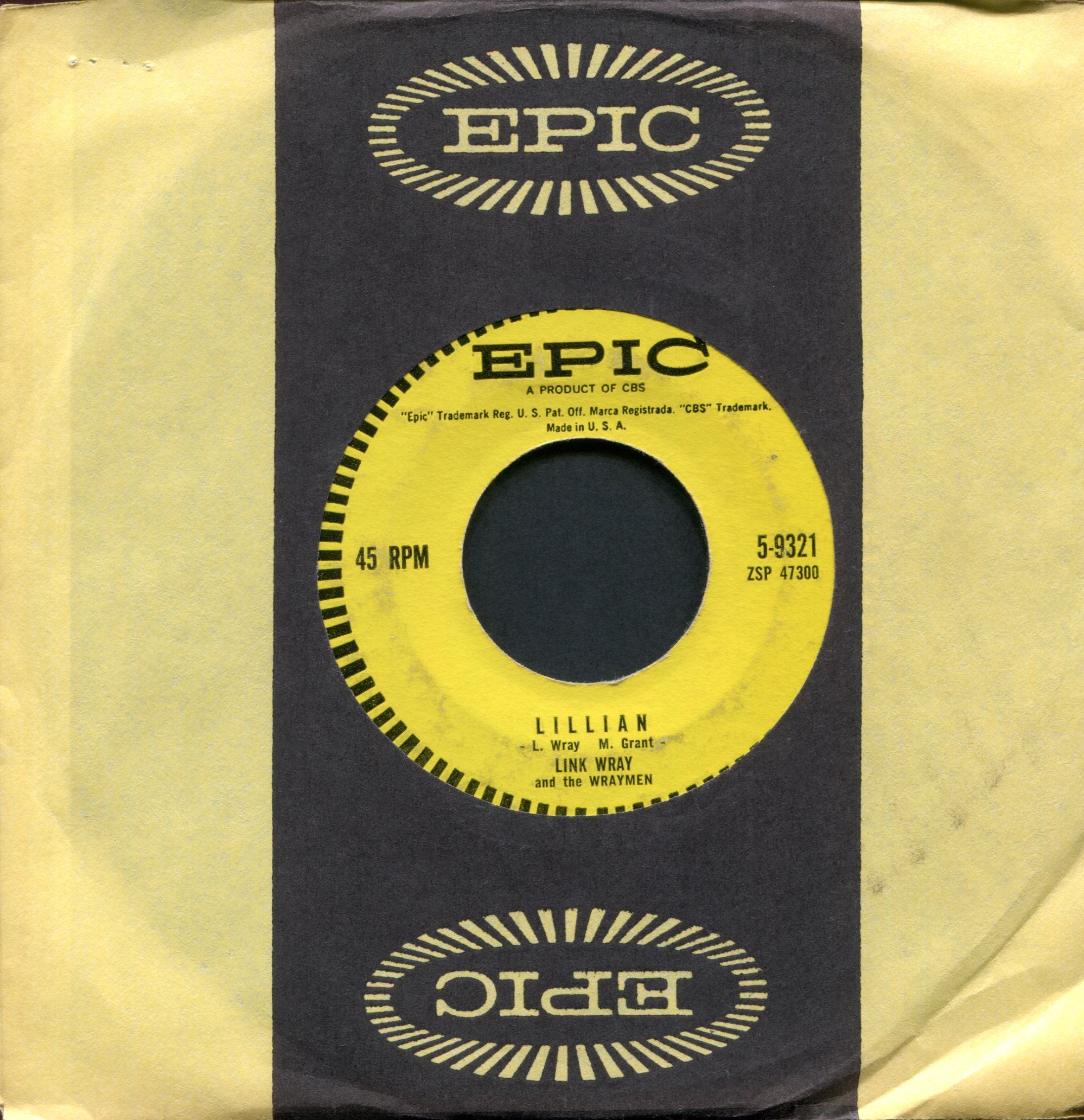 Link Wray And His Ray Men - Comanche on Epic Rockabilly 45