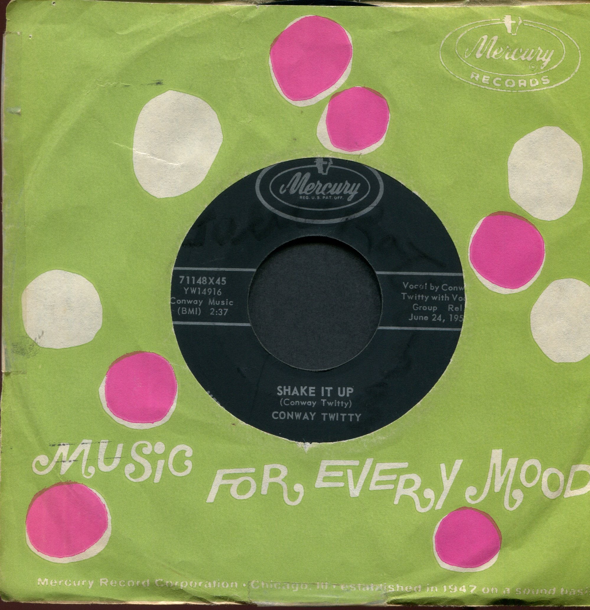 Conway Twitty - Shake It Up on Mercury Rockabilly 45