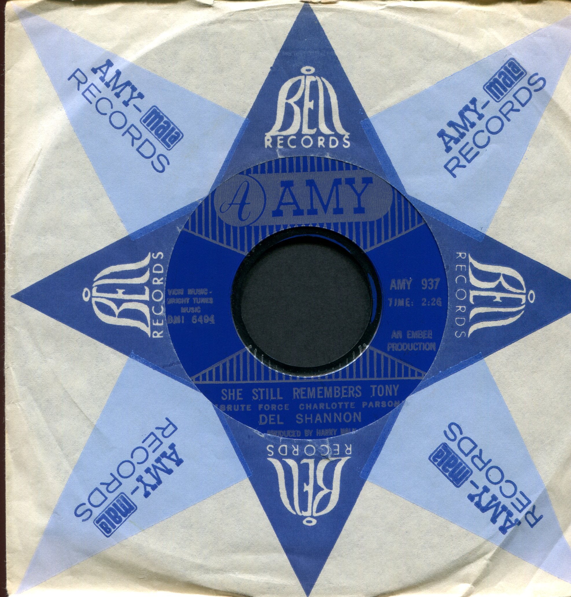 Del Shannon - Move It On Over on Amy Garage 45