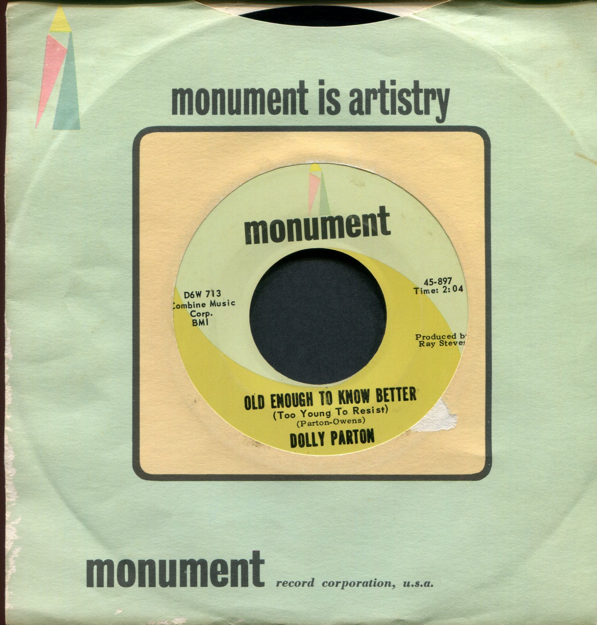 Dolly Parton - Old Enough To Know Better on Monument Northern Soul 45