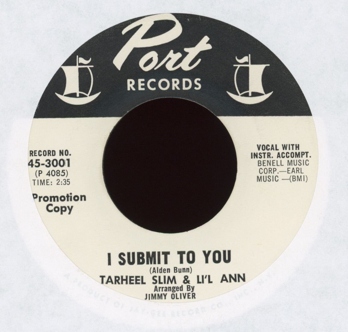 Tarheel Slim & Little Ann - I Submit To You on Port Promo