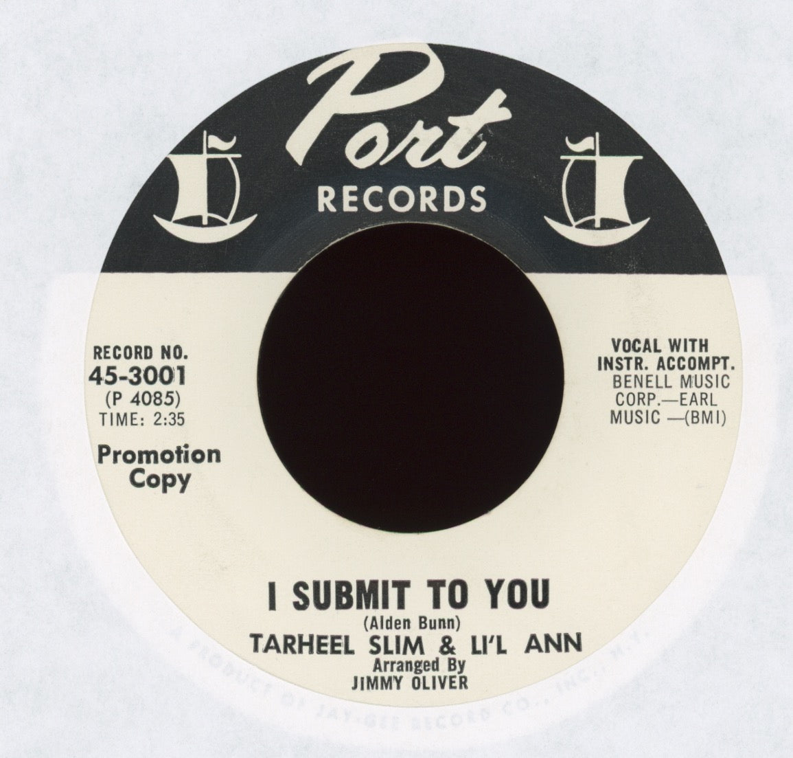 Tarheel Slim & Little Ann - I Submit To You on Port Promo