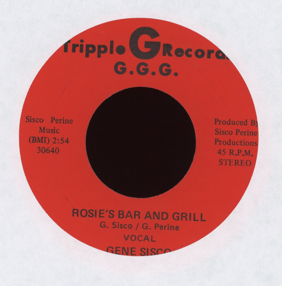 Gene Sisco - The Devil In Me / Rosie's Bar And Grill on Tripple G