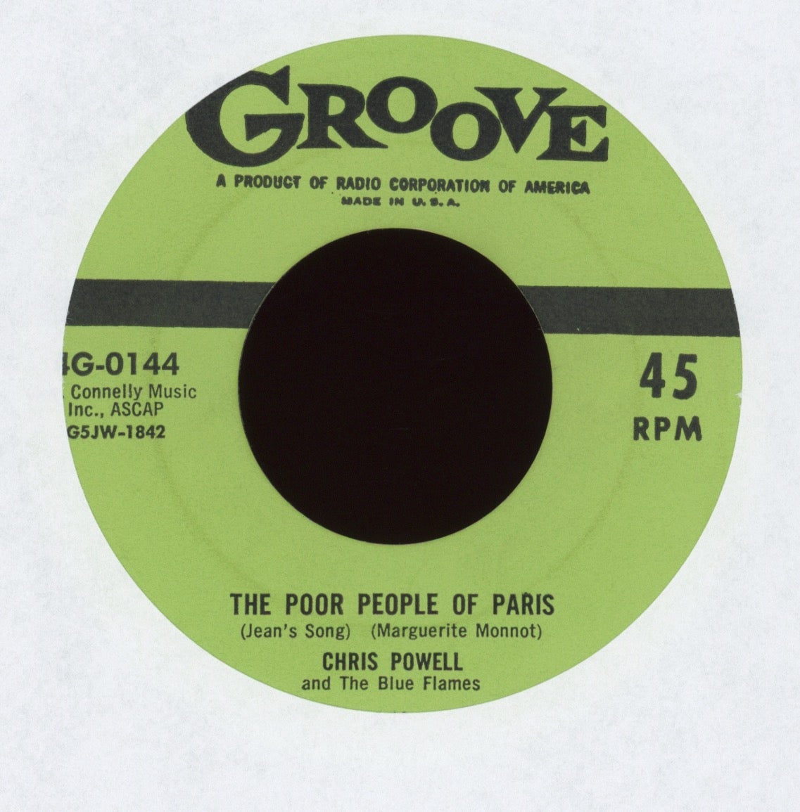 Chris Powell And The Five Blue Flames - The Poor People Of Paris on Groove