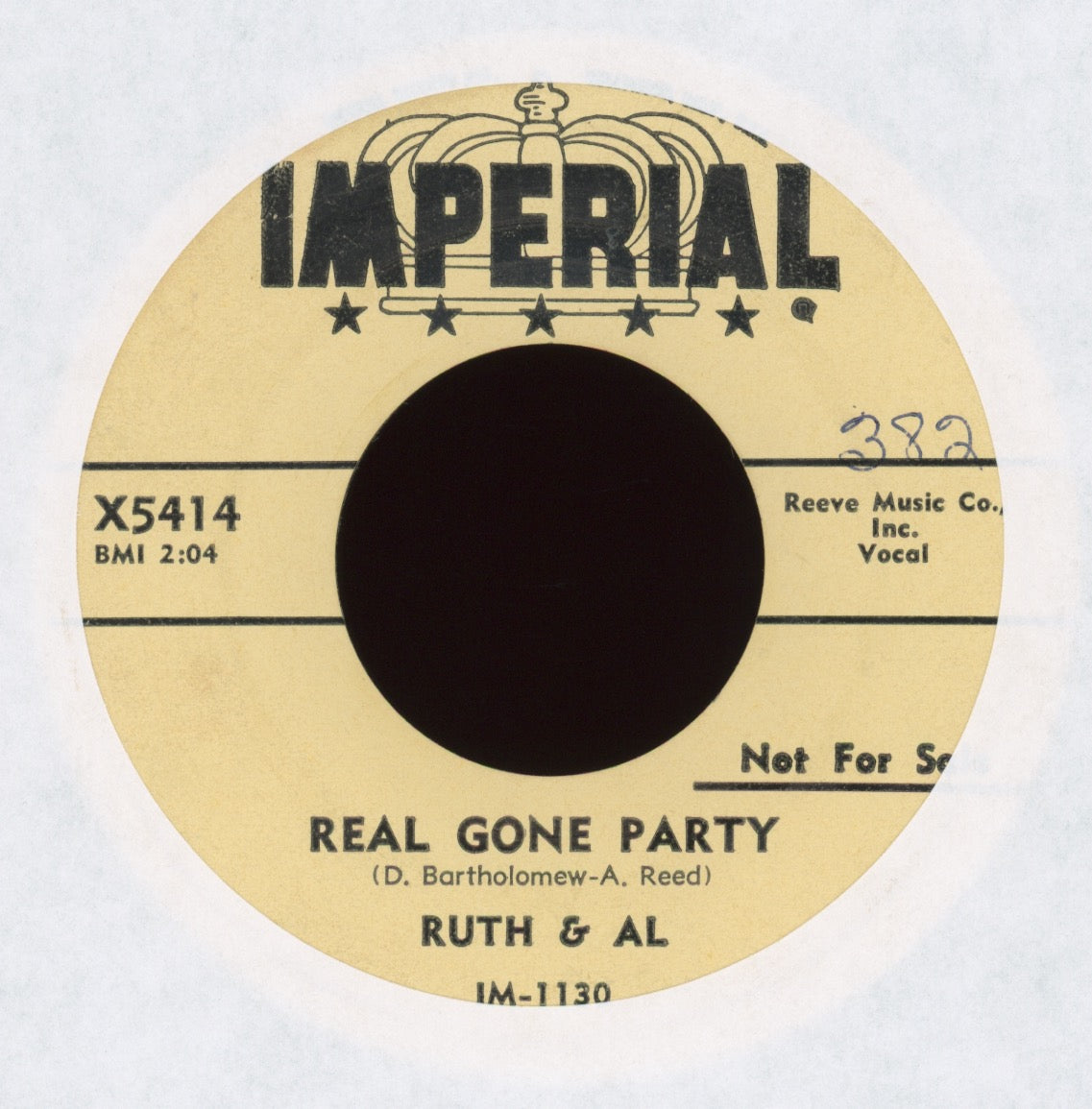 Ruth & Al - Real Gone Party / Hello Baby on Imperial Promo