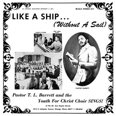 Pastor T.L. Barrett & The Youth For Christ Choir - Like a Ship (Without a Sail) [Ice Wind Transparent Vinyl]