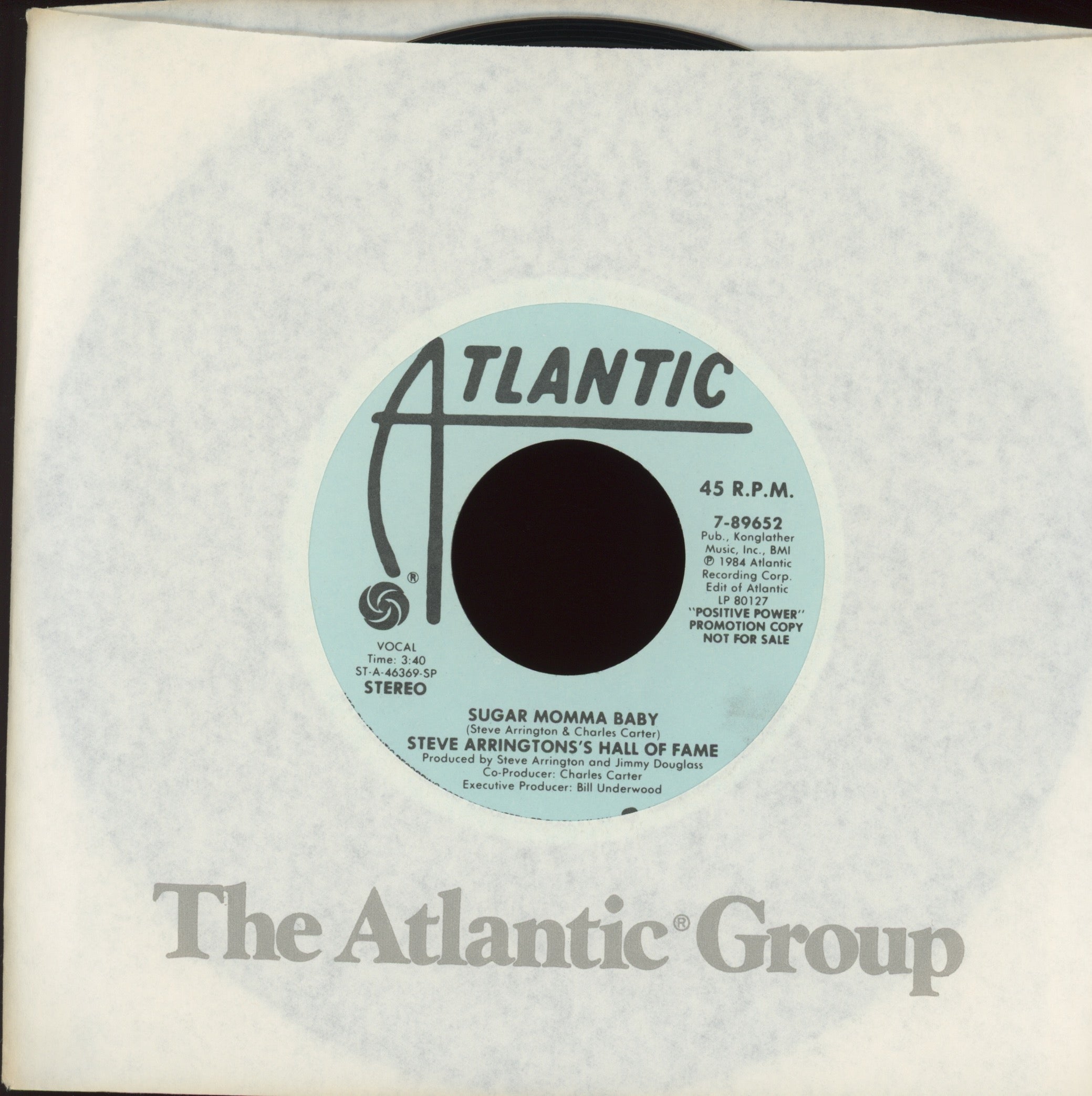 Steve Arrington's Hall Of Fame - Sugar Momma Baby on Atlantic Promo