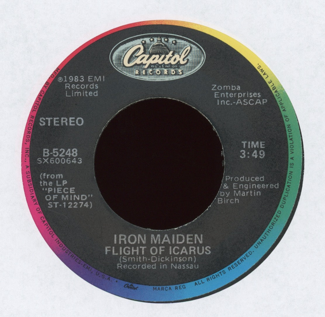 Iron Maiden - Flight Of Icarus on Capitol 45 With Picture Sleeve