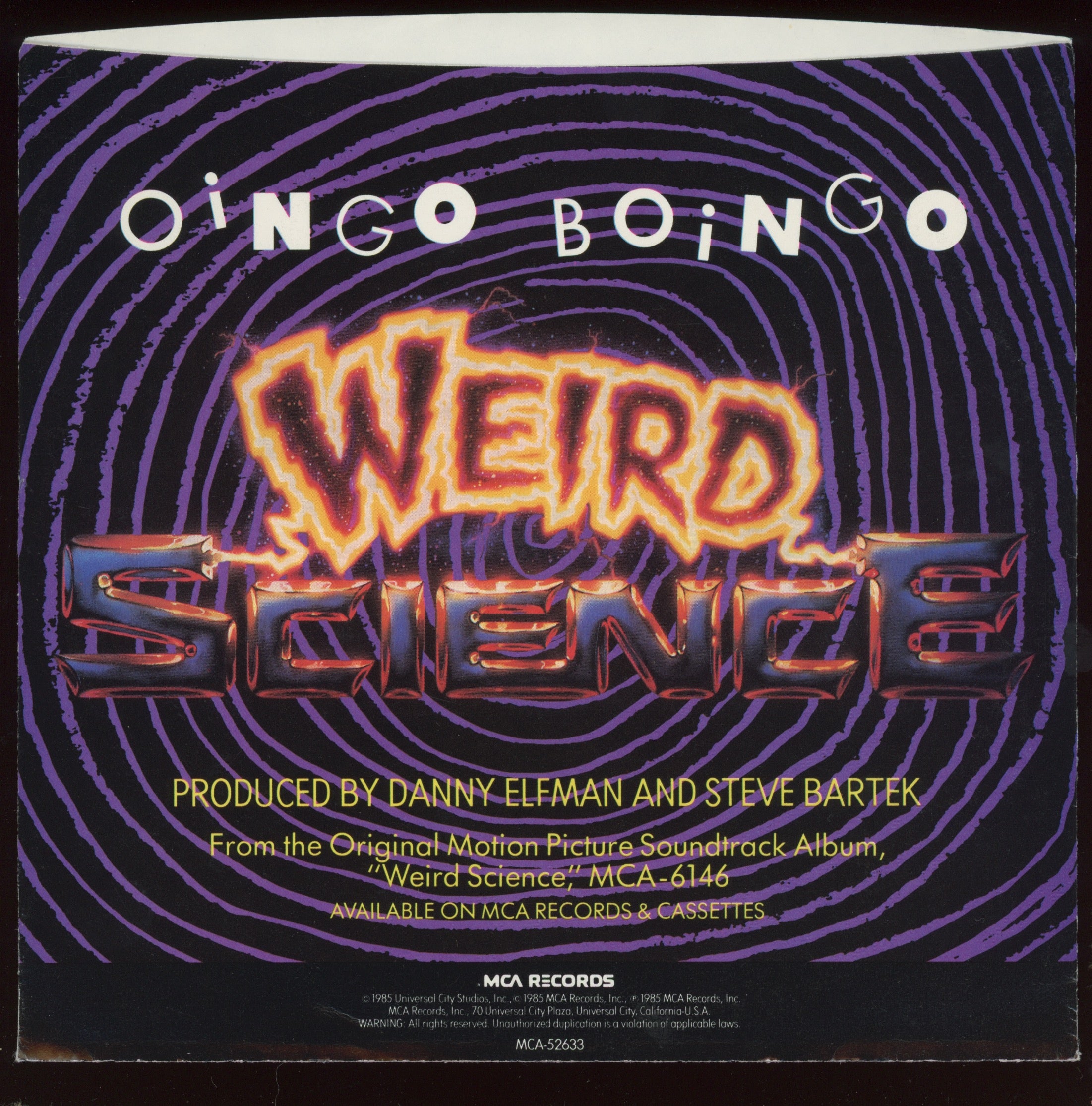 Oingo Boingo - Weird Science on MCA with Picture Sleeve