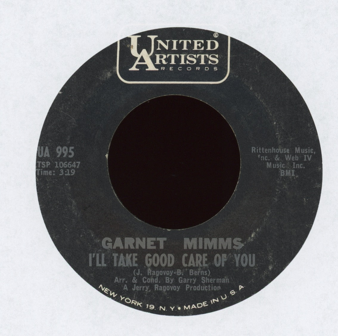 Garnet Mimms - I'll Take Good Care Of You on United Artists