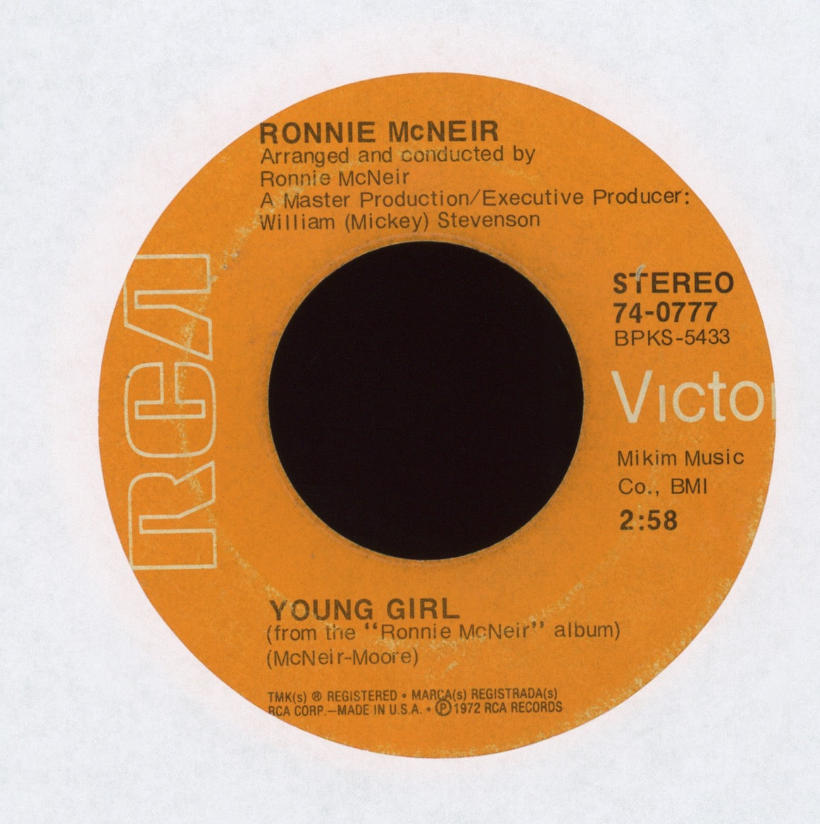 Ronnie McNeir - In Summertime on RCA