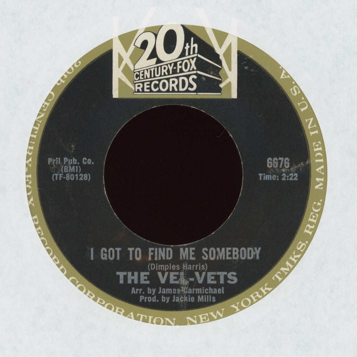 The Vel-Vets - I Got To Find Me Somebody on 20th Century Fox