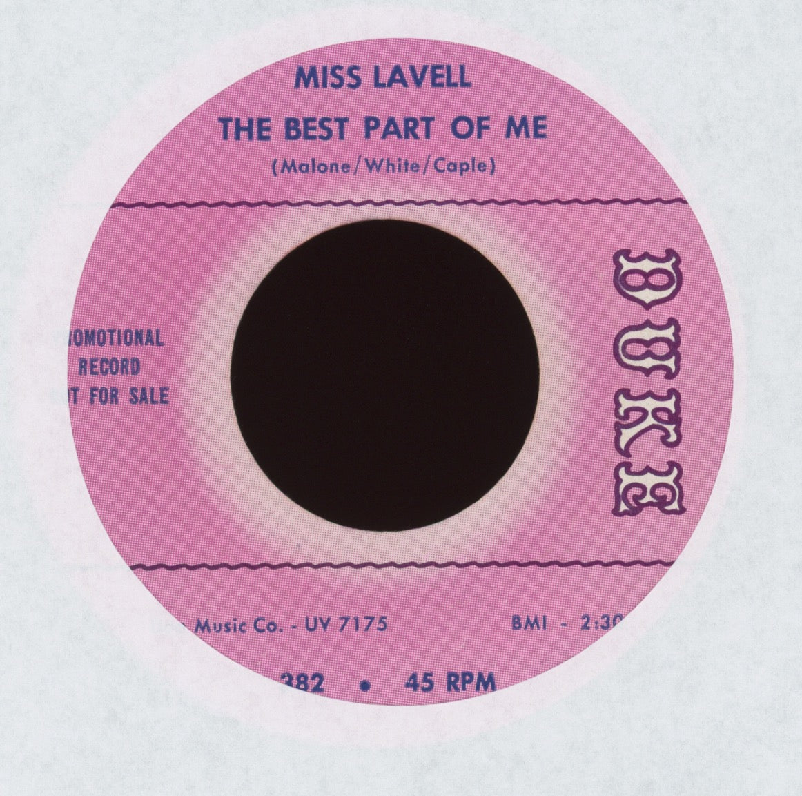 Miss LaVell - Everybody's Got Somebody on Duke Promo