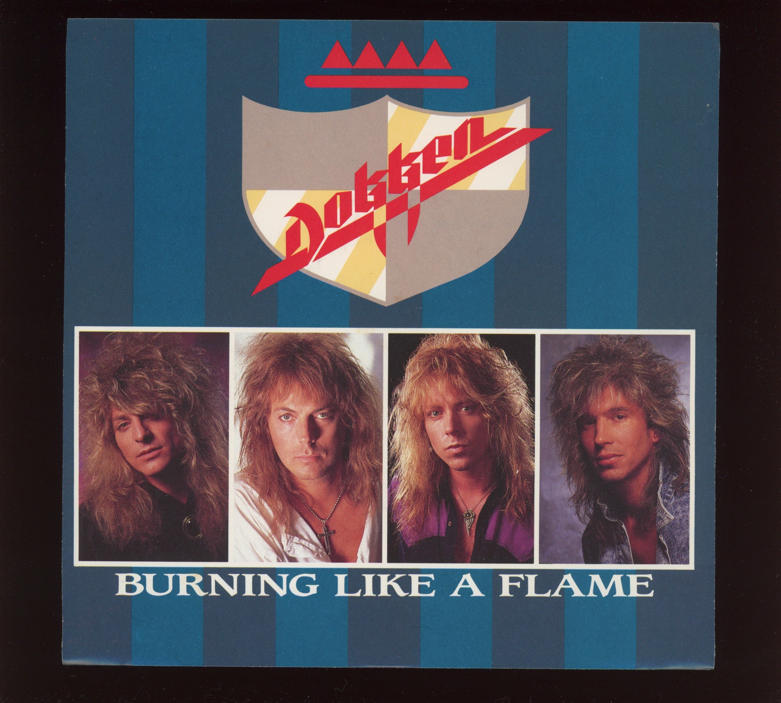 Dokken - Burning Like A Flame on Elektra With Picture Sleeve