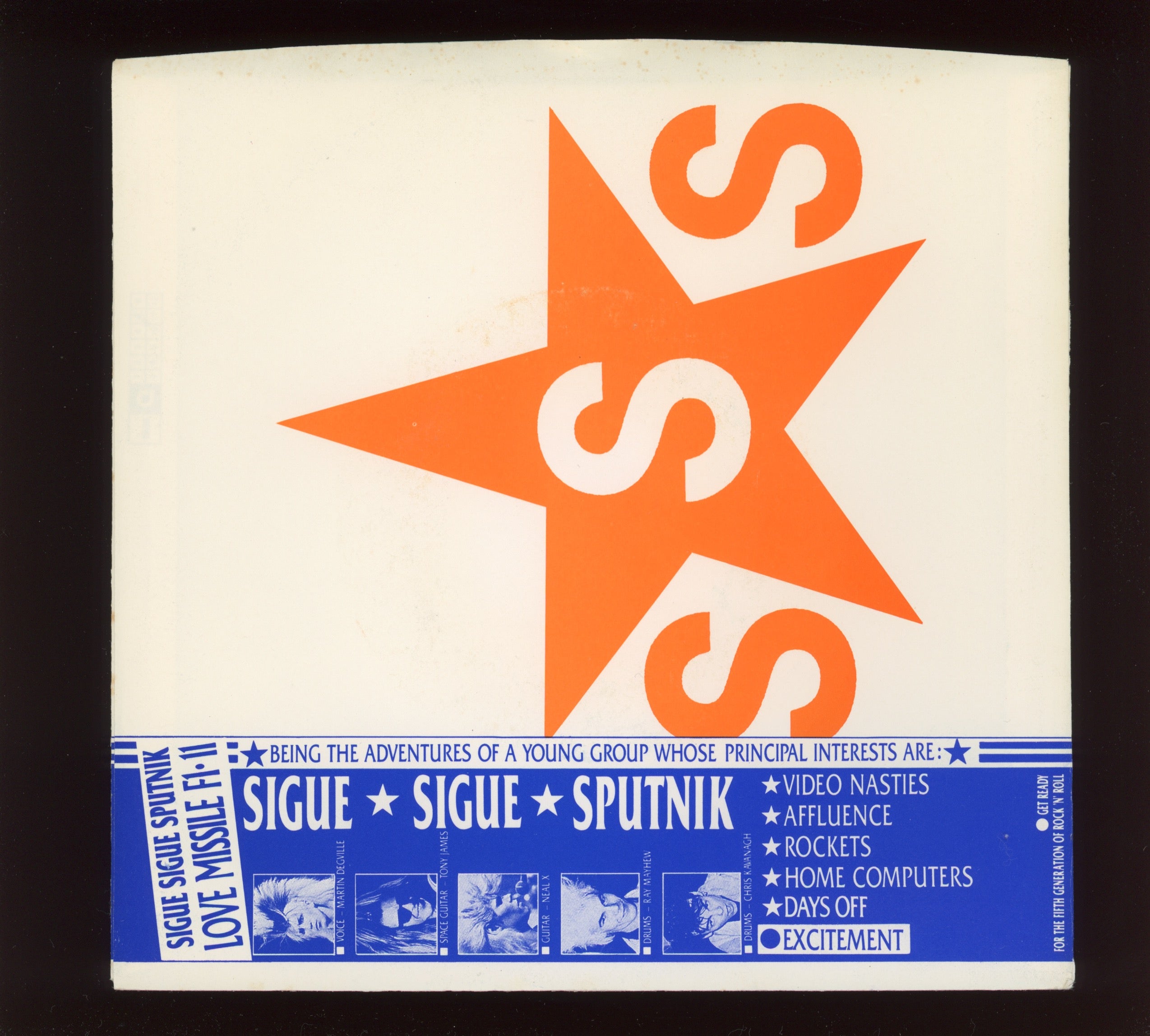 Sigue Sigue Sputnik - Love Missile F1-11 on EMI Manhattan With Picture Sleeve