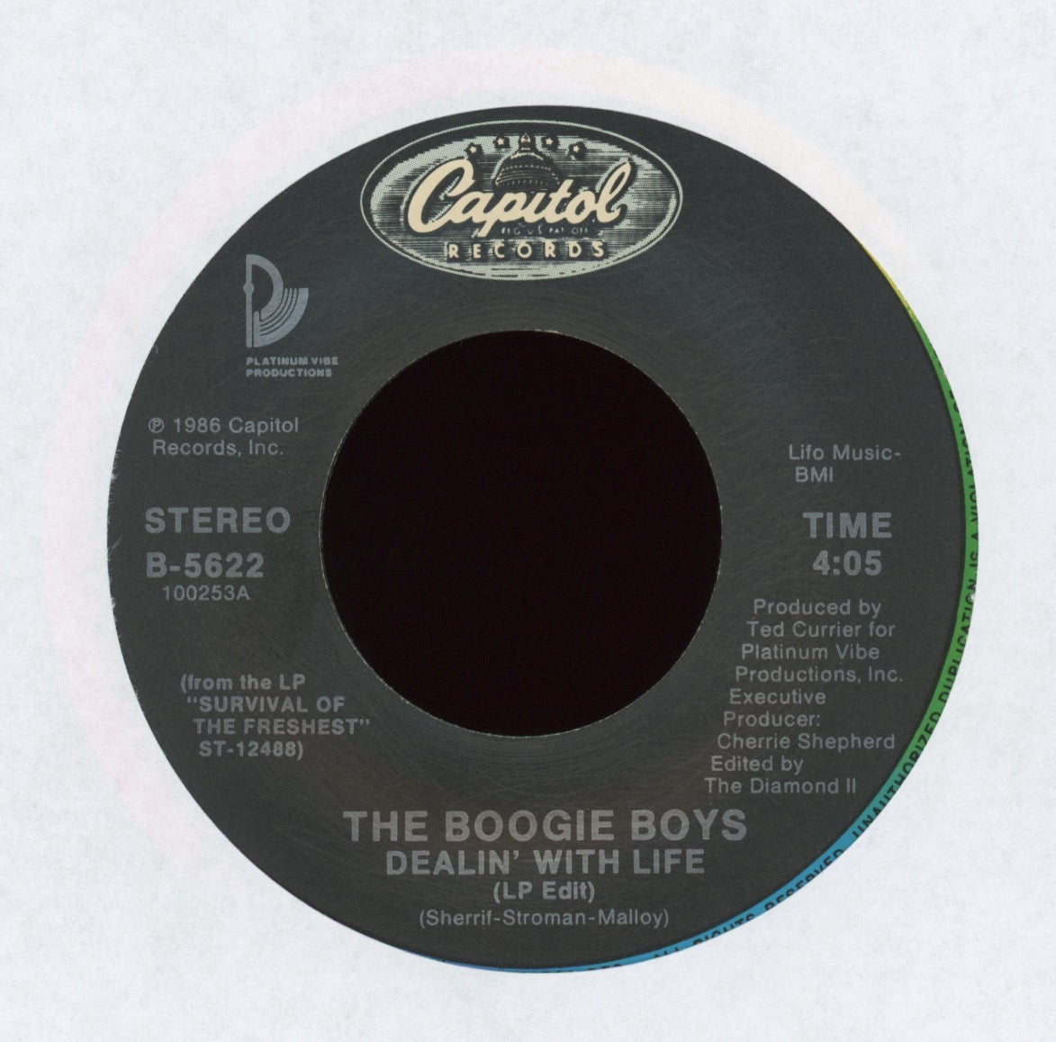 Boogie Boys - Dealin' With Life on Capitol With Picture Sleeve