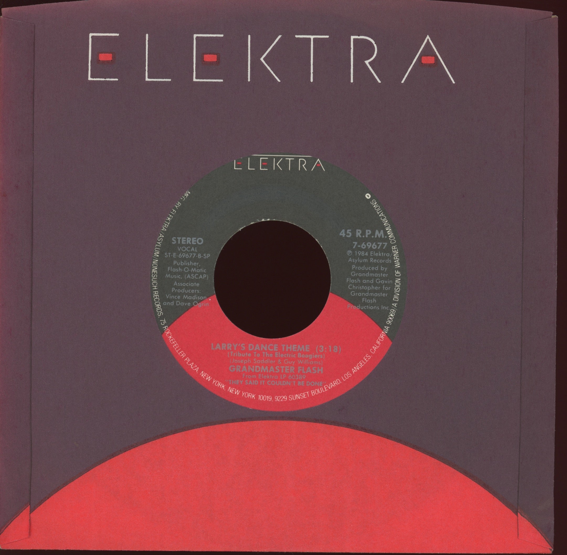 Grandmaster Flash - Sign Of The Times on Elektra