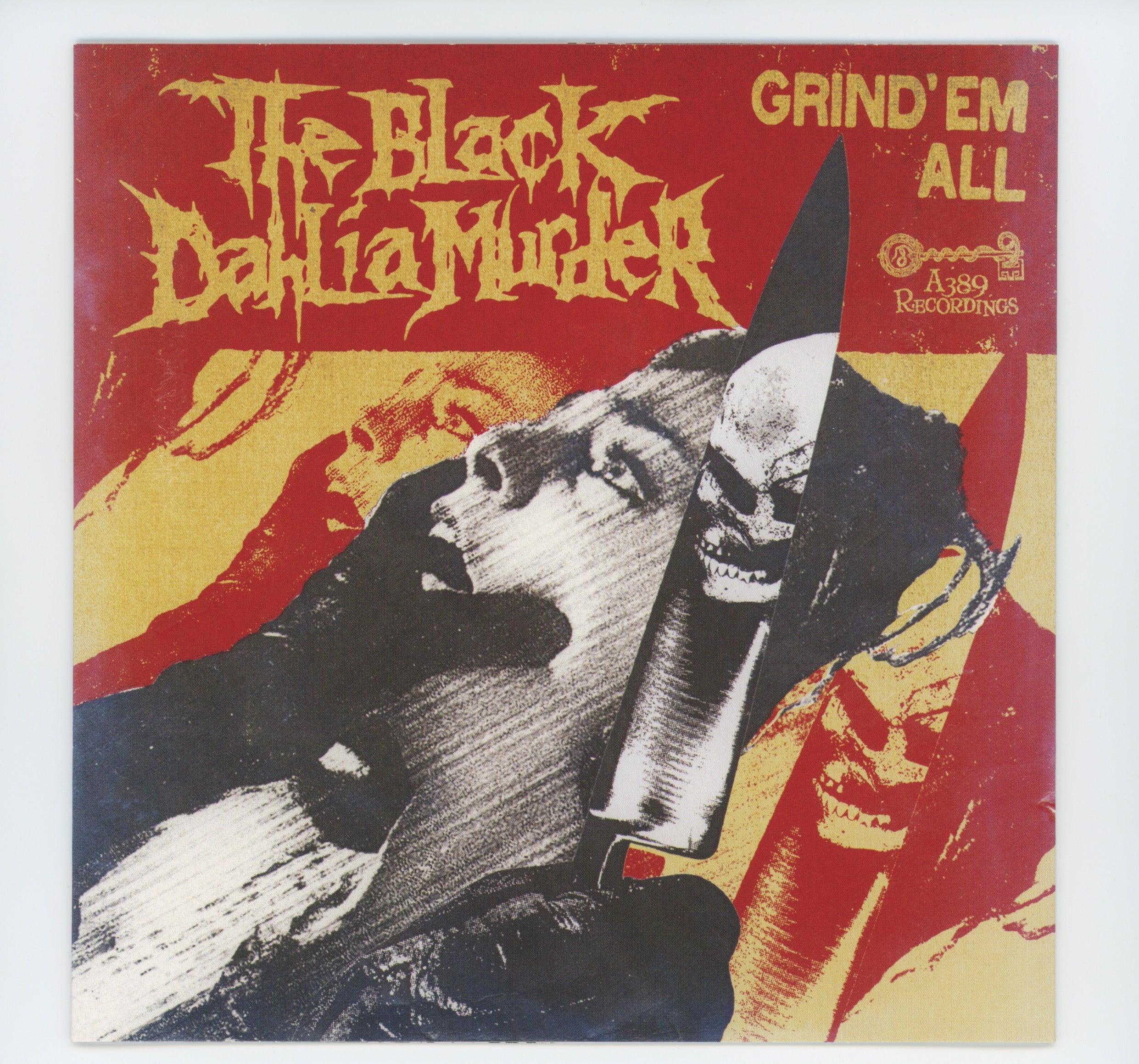 The Black Dahlia Murder - Grind 'Em All on A389 Single Sided Etched Yellow with Red Color-in-Color 7"