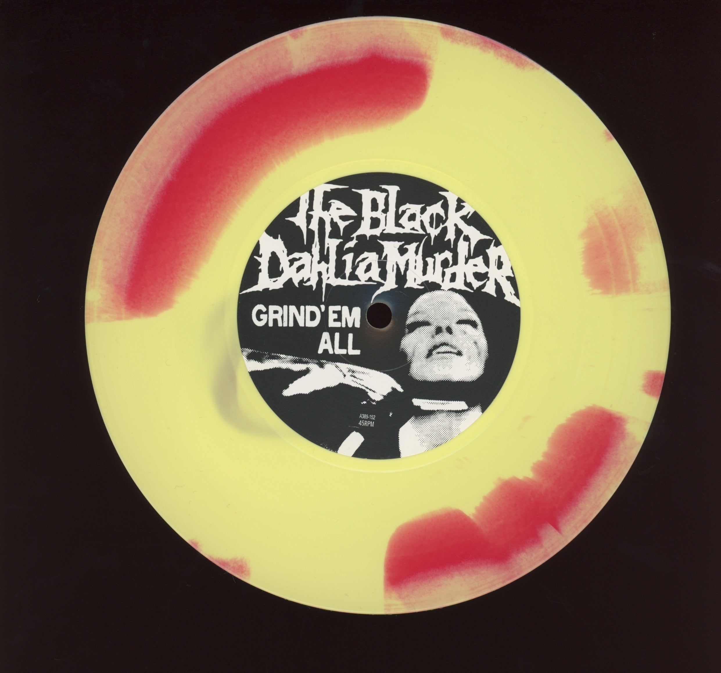 The Black Dahlia Murder - Grind 'Em All on A389 Single Sided Etched Yellow with Red Color-in-Color 7"