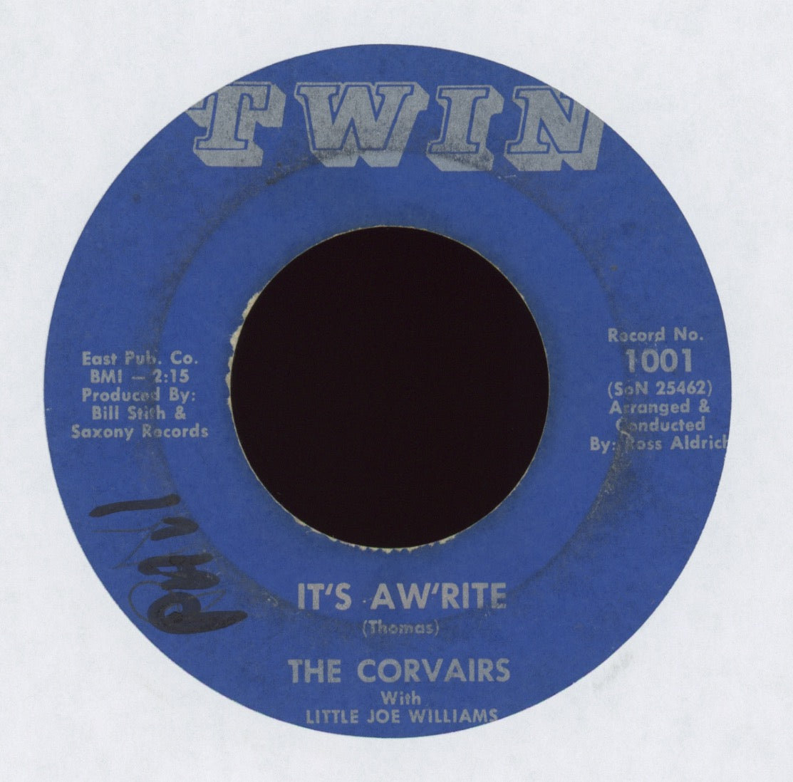 The Corvairs - It's Aw'rite on Twin